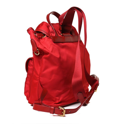 Prada Tessuto Nylon Vitello Backpack Rosso 2 of 14