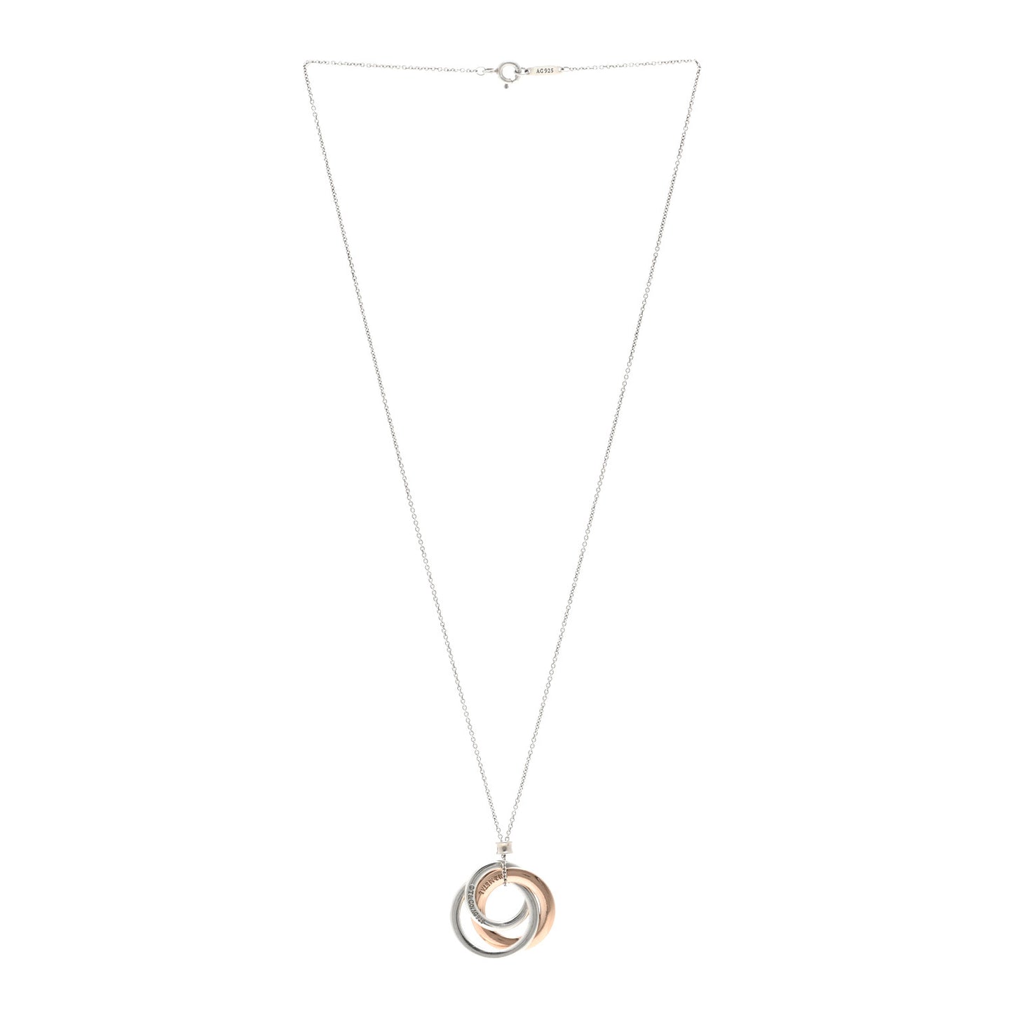 Sterling Silver Rubedo 1837 Circles Pendant Necklace
