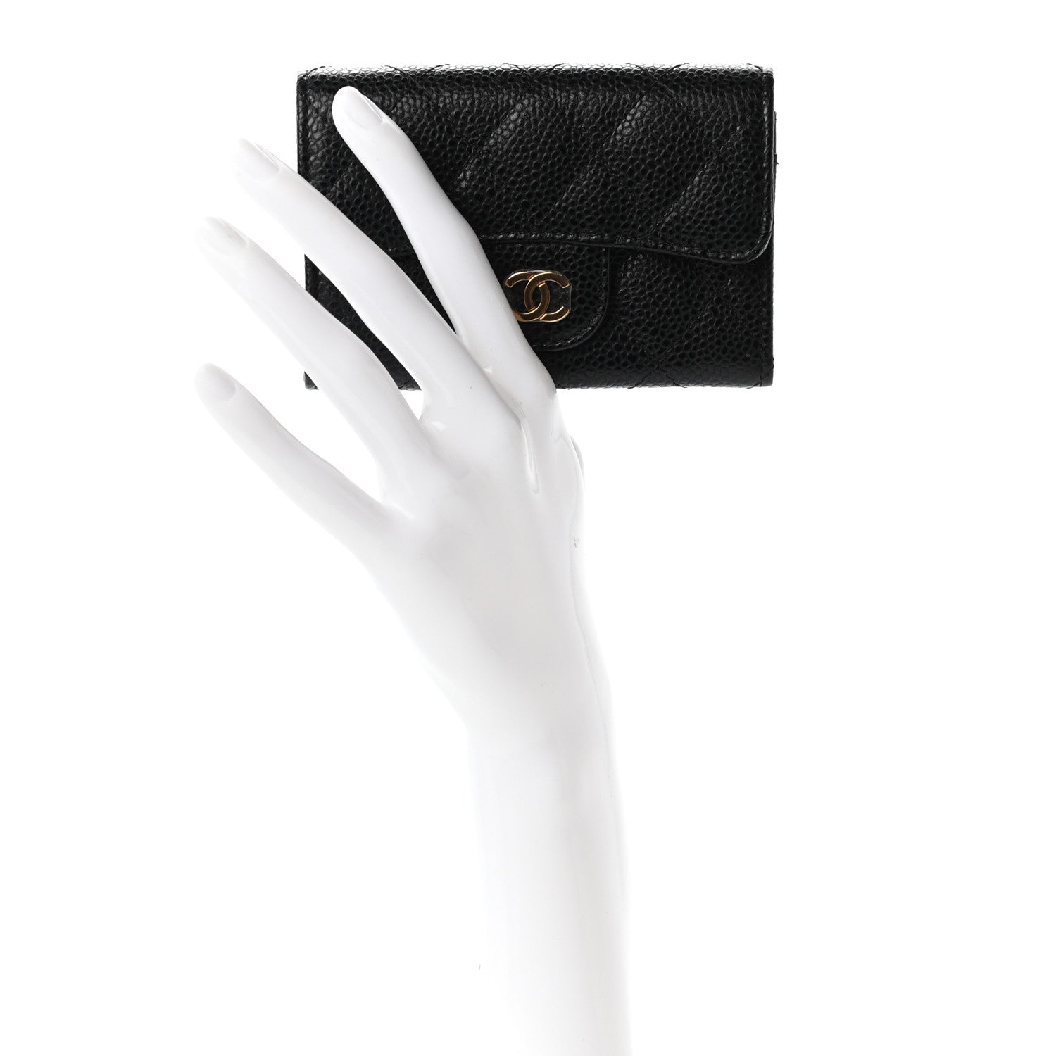 Chanel Caviar Quilted Flap Card Holder Black 2 of 8