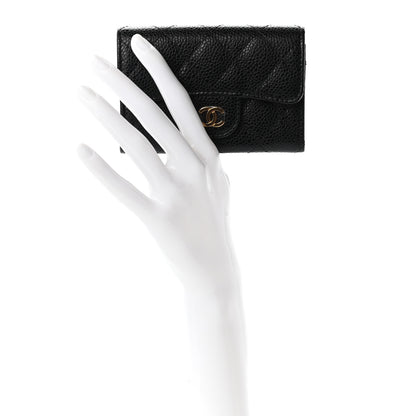 Chanel Caviar Quilted Flap Card Holder Black 2 of 8