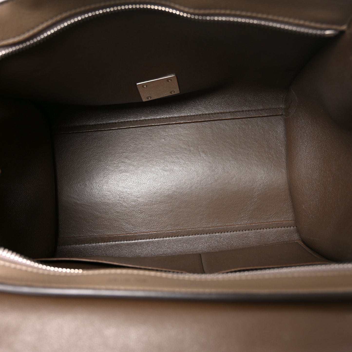 Drummed Calfskin Suede Small Trapeze Souris