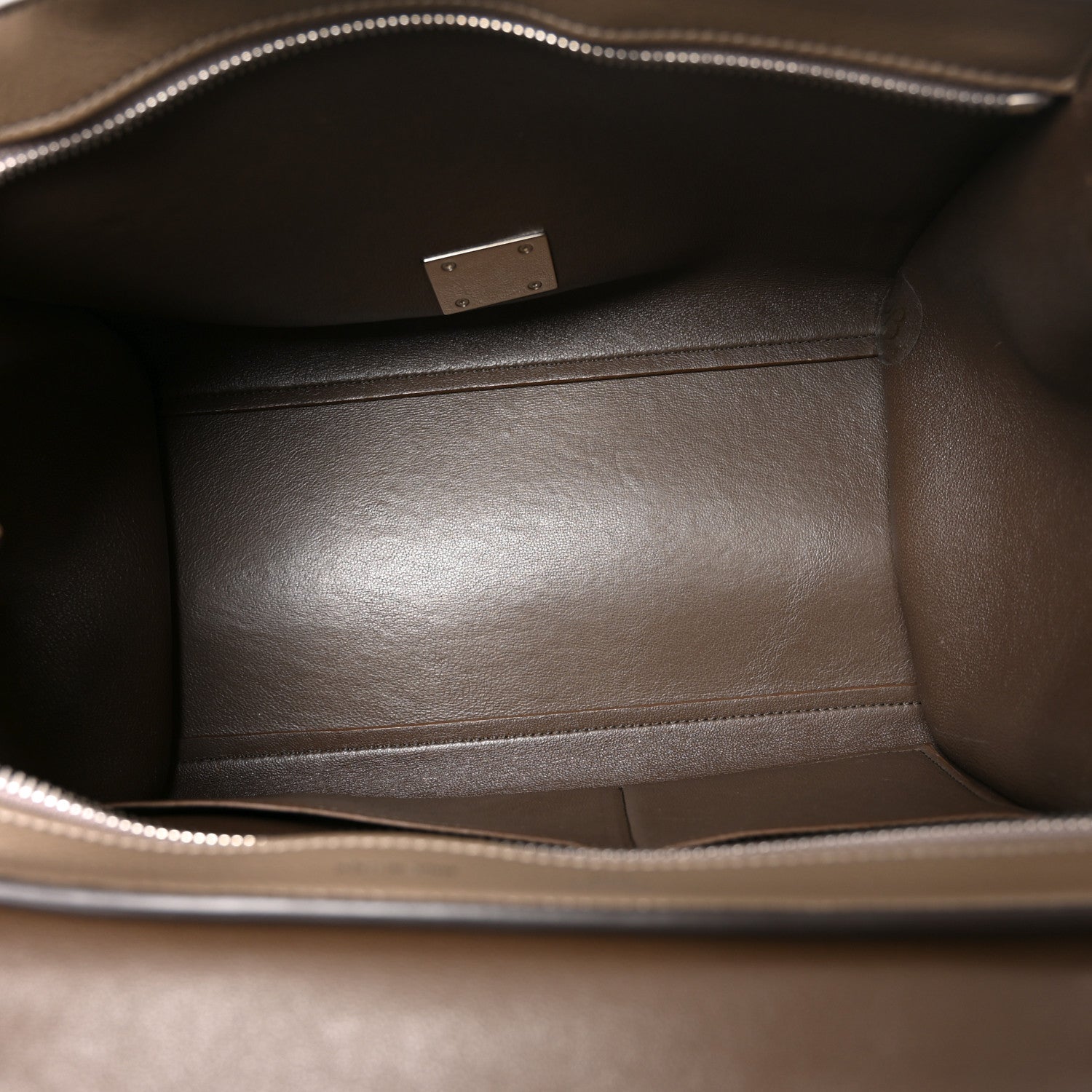 Celine Drummed Calfskin Suede Small Trapeze Souris 4 of 8