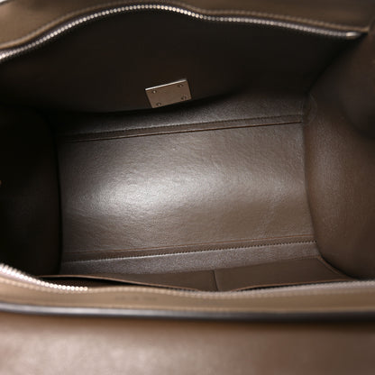 Celine Drummed Calfskin Suede Small Trapeze Souris 4 of 8