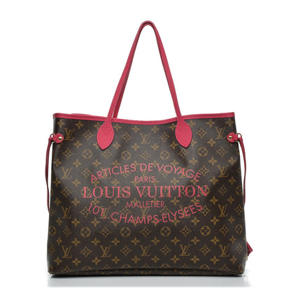 Louis Vuitton Monogram Articles de Voyage Ikat Neverfull GM Rose Indien 1 of 12