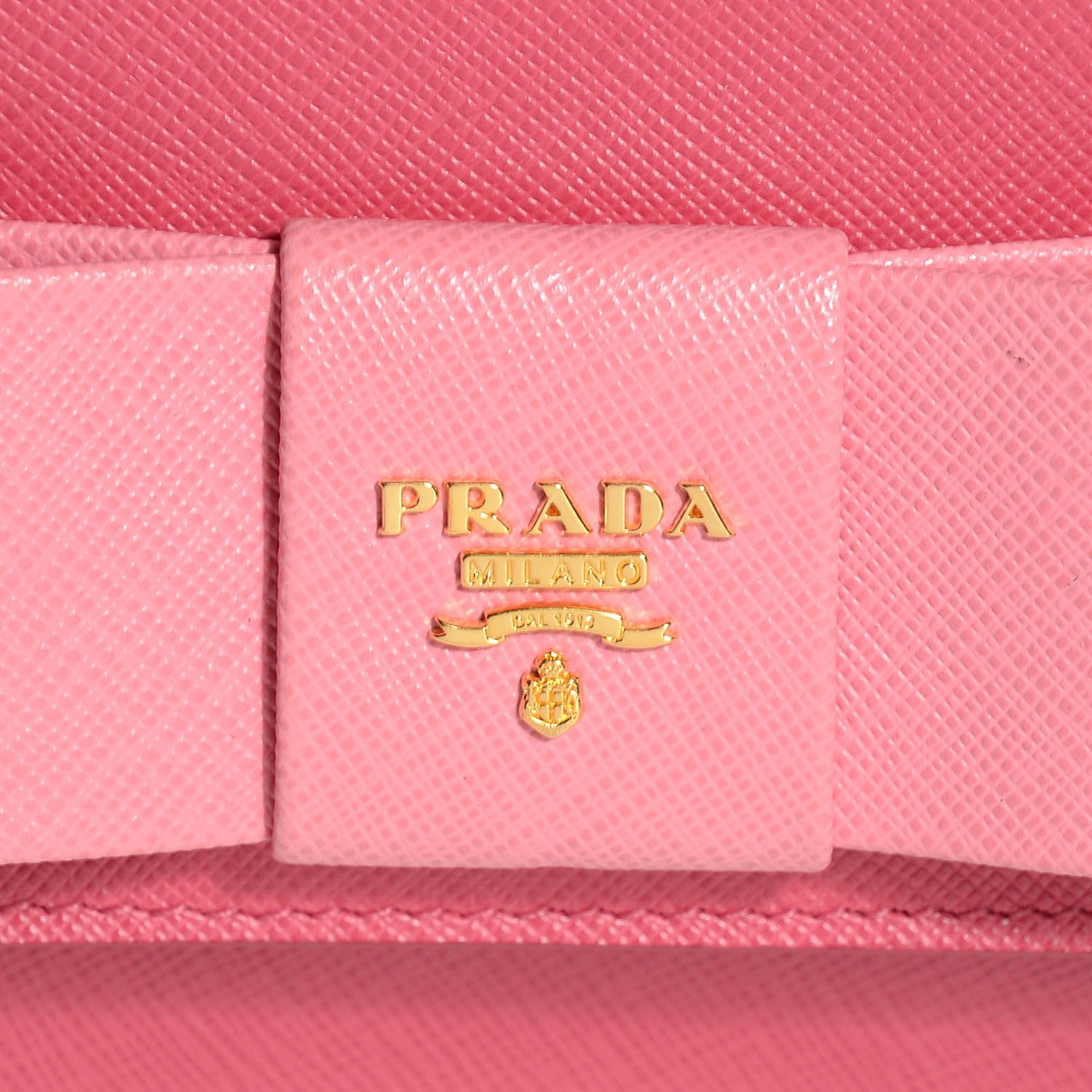 Prada Saffiano Lux Bow Crossbody Bag Peonia Geranio 9 of 9