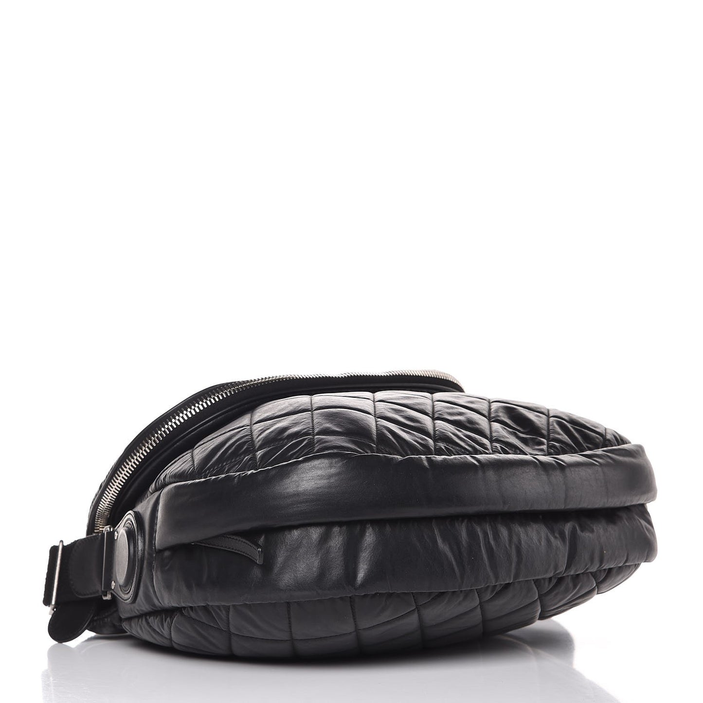Nylon Quilted Jumbo Coco Cocoon Messenger Black