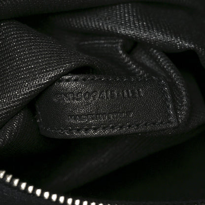 Saint Laurent Linen Calfskin Rive Gauche Tote Black 7 of 10