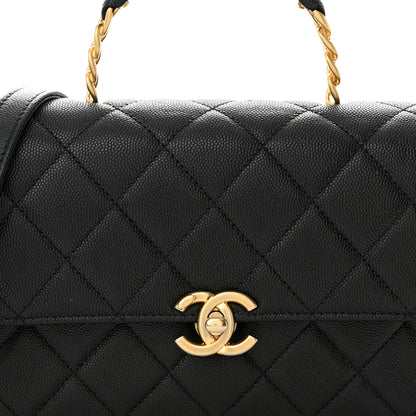 Chanel Caviar Quilted Medium Carry Me Top Handle Flap Black 8 of 11
