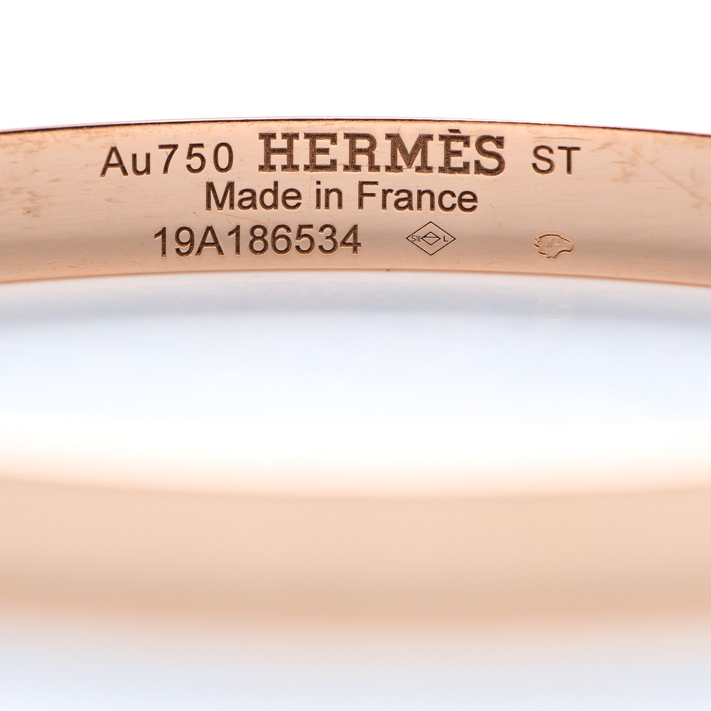 18K Rose Gold Diamond PM H D'Ancre Bracelet ST
