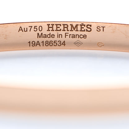 Hermes 18K Rose Gold Diamond PM H D'Ancre Bracelet ST 4 of 6