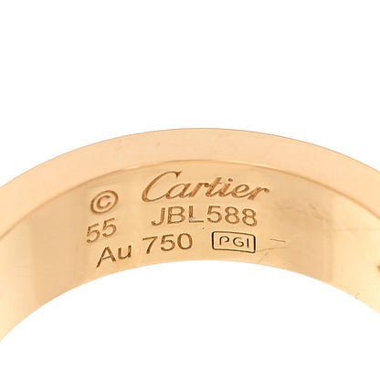 Cartier 18K Yellow Gold 3 Diamond 5.5mm LOVE Ring 55 7.25 4 of 4