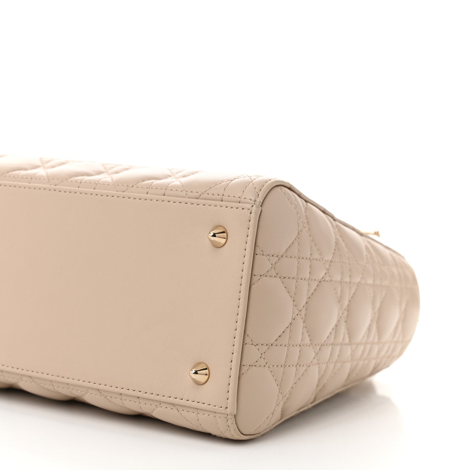Christian Dior Lambskin Cannage Medium Lady Dior Beige 10 of 10