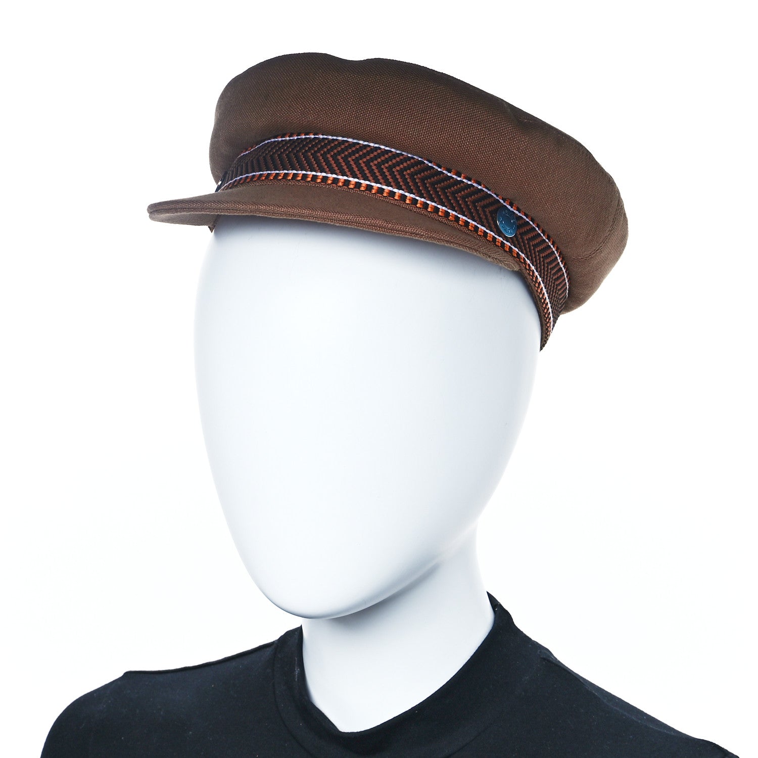 Hermes Cotton Hemp Cavale Cap 56 Gold Marron Jaune 2 of 8