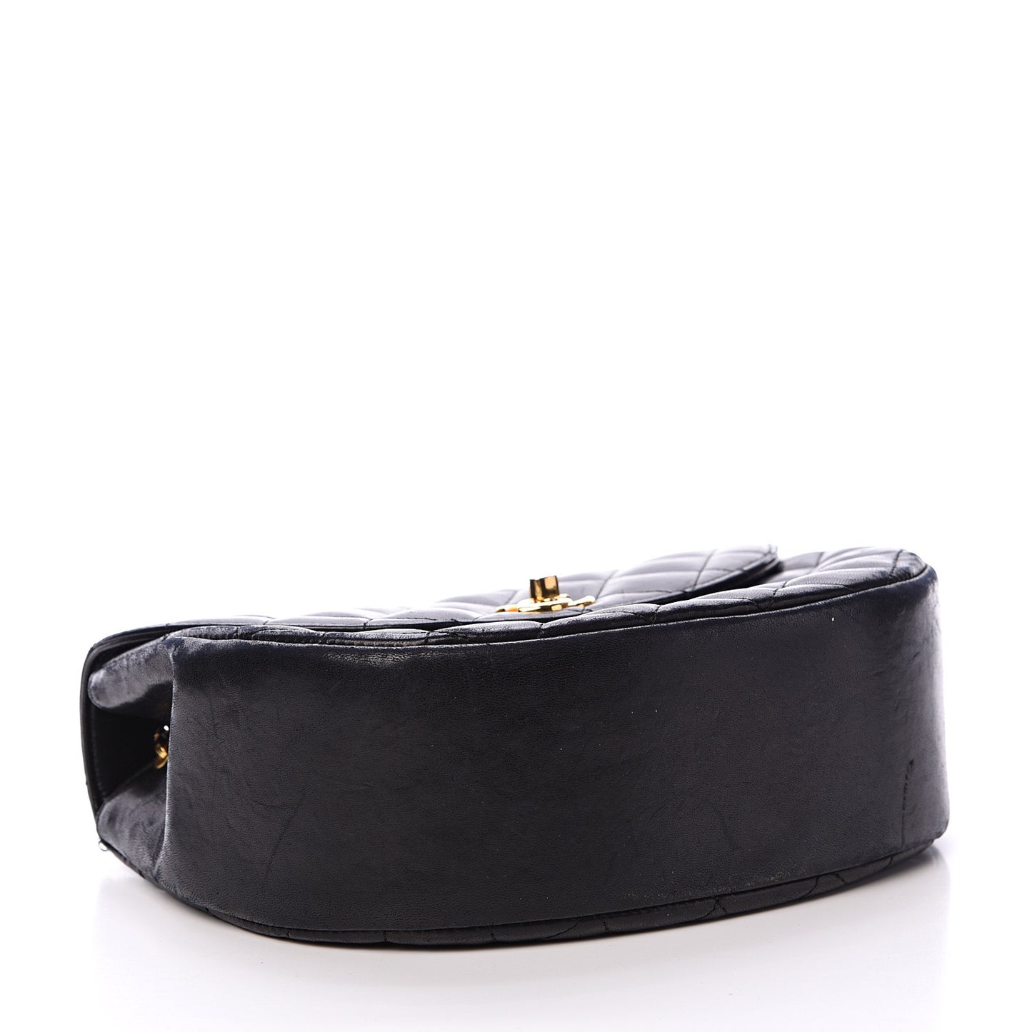 Lambskin Quilted Small Single Flap Black