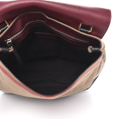 Burberry House Check Calfskin Shoulder Bag Mahogany Red 5 of 10