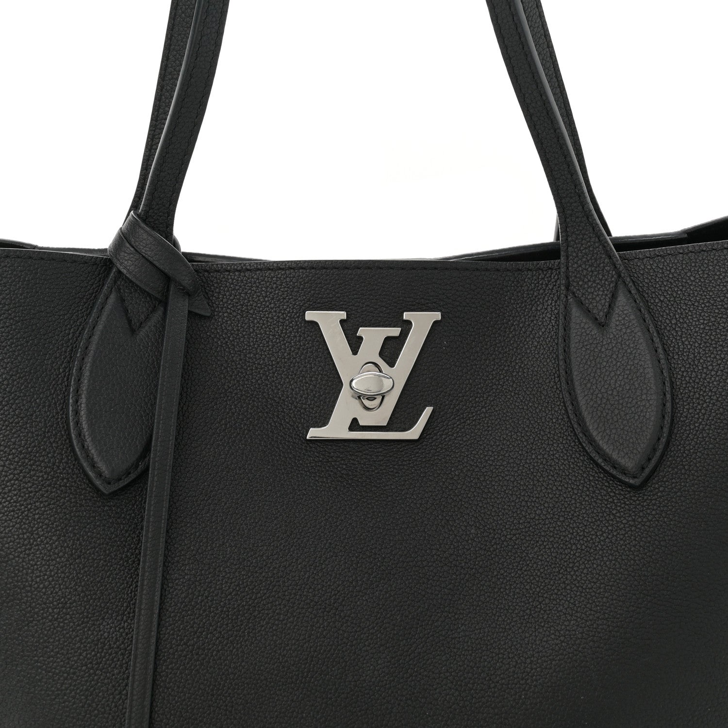 Louis Vuitton Calfskin Lockme Go Tote Black 8 of 12