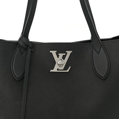 Louis Vuitton Calfskin Lockme Go Tote Black 8 of 12