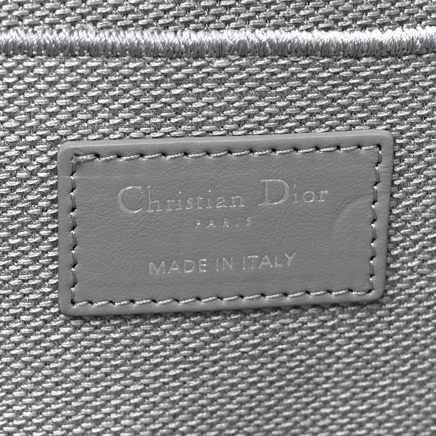 Canvas Embroidered Cannage Diortravel Vanity Case Grey