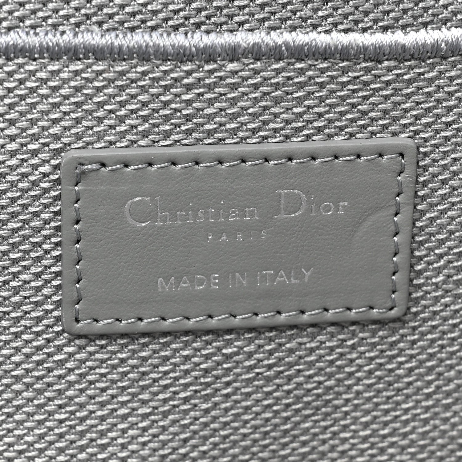 Christian Dior Canvas Embroidered Cannage Diortravel Vanity Case Grey 5 of 11
