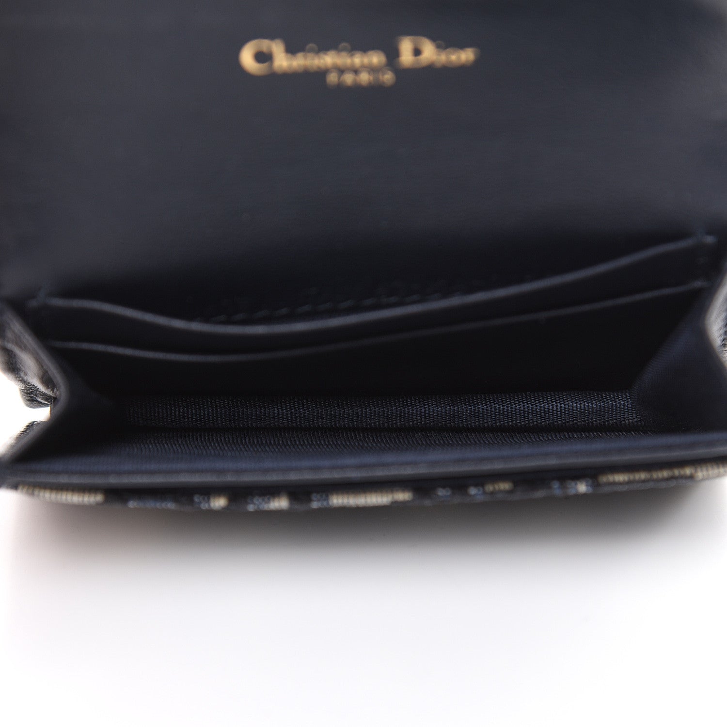 Christian Dior Oblique Saddle Card Holder Blue 5 of 7
