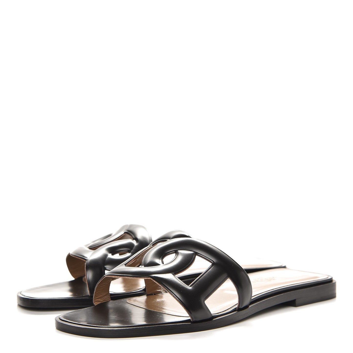 Calfskin Omaha Sandals 38 Black