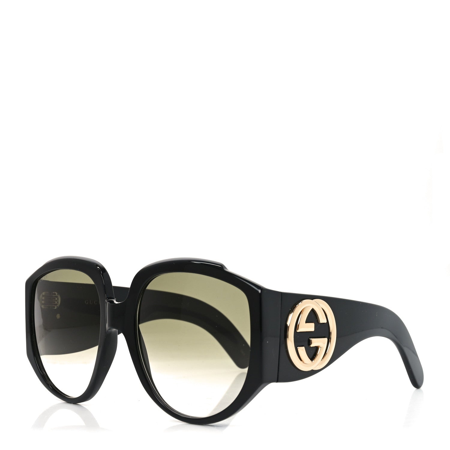 Gucci Acetate Oversized Interlocking G GG0151S Sunglasses Black 1 of 8