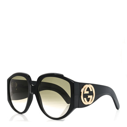 Gucci Acetate Oversized Interlocking G GG0151S Sunglasses Black 1 of 8