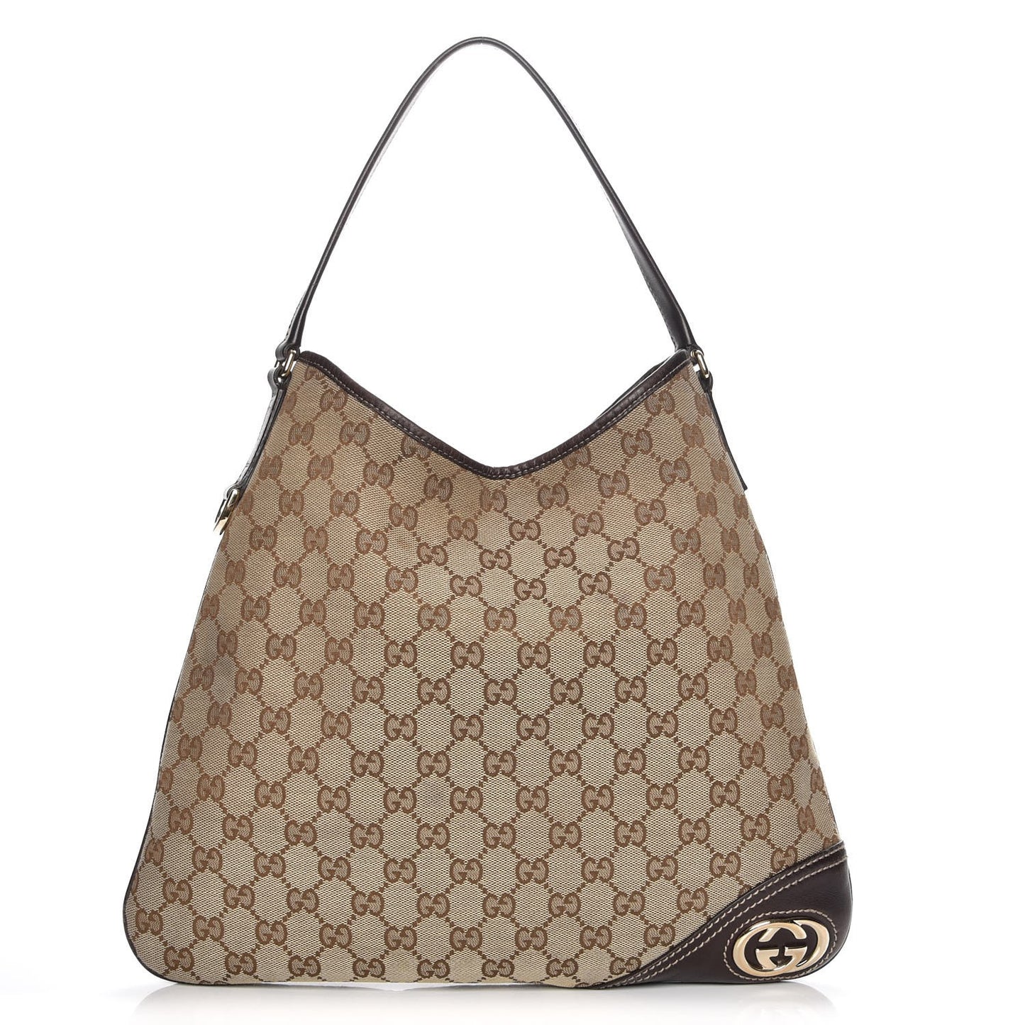 Monogram Medium New Britt Hobo Dark Brown