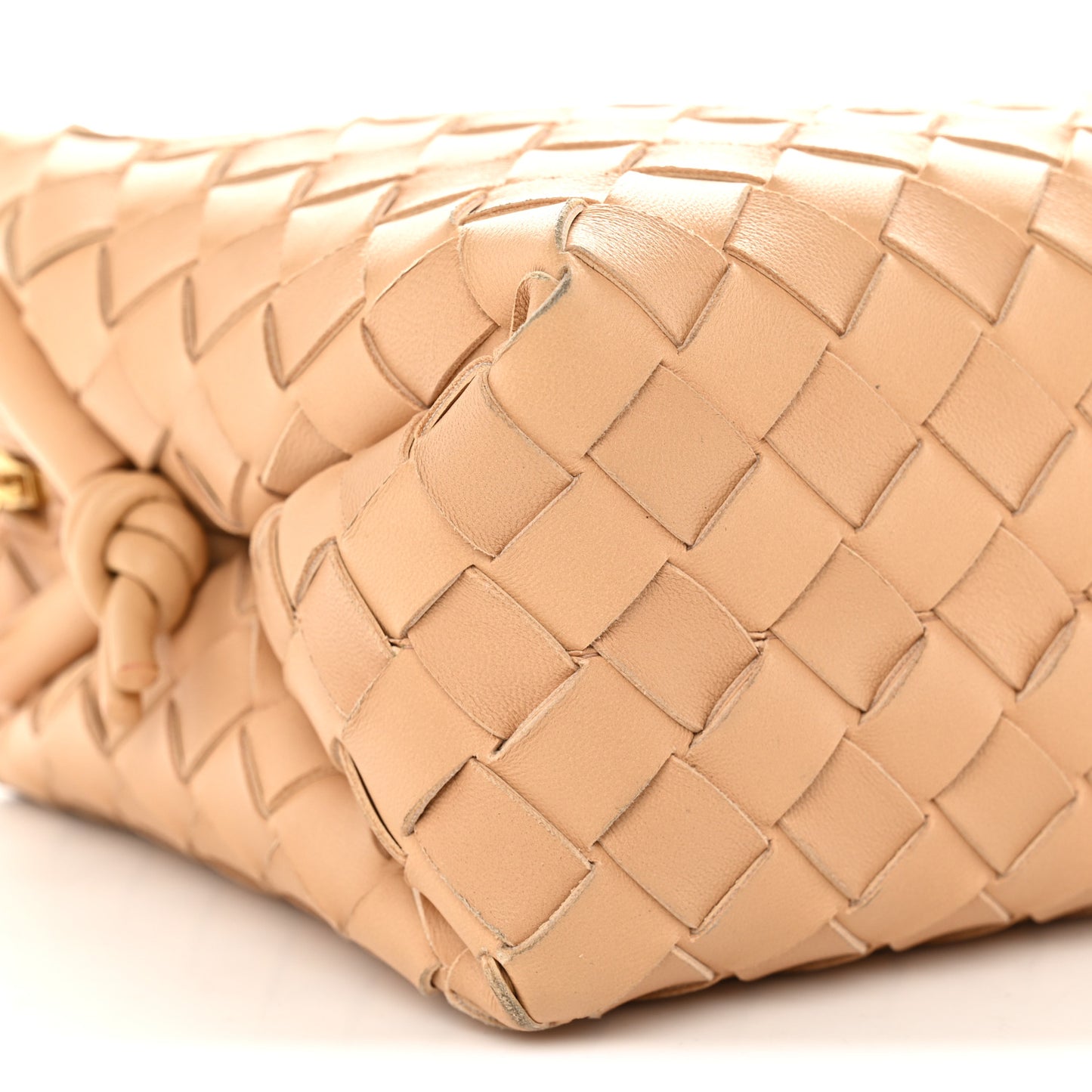 Nappa Intrecciato Small Loop Camera Bag Almond
