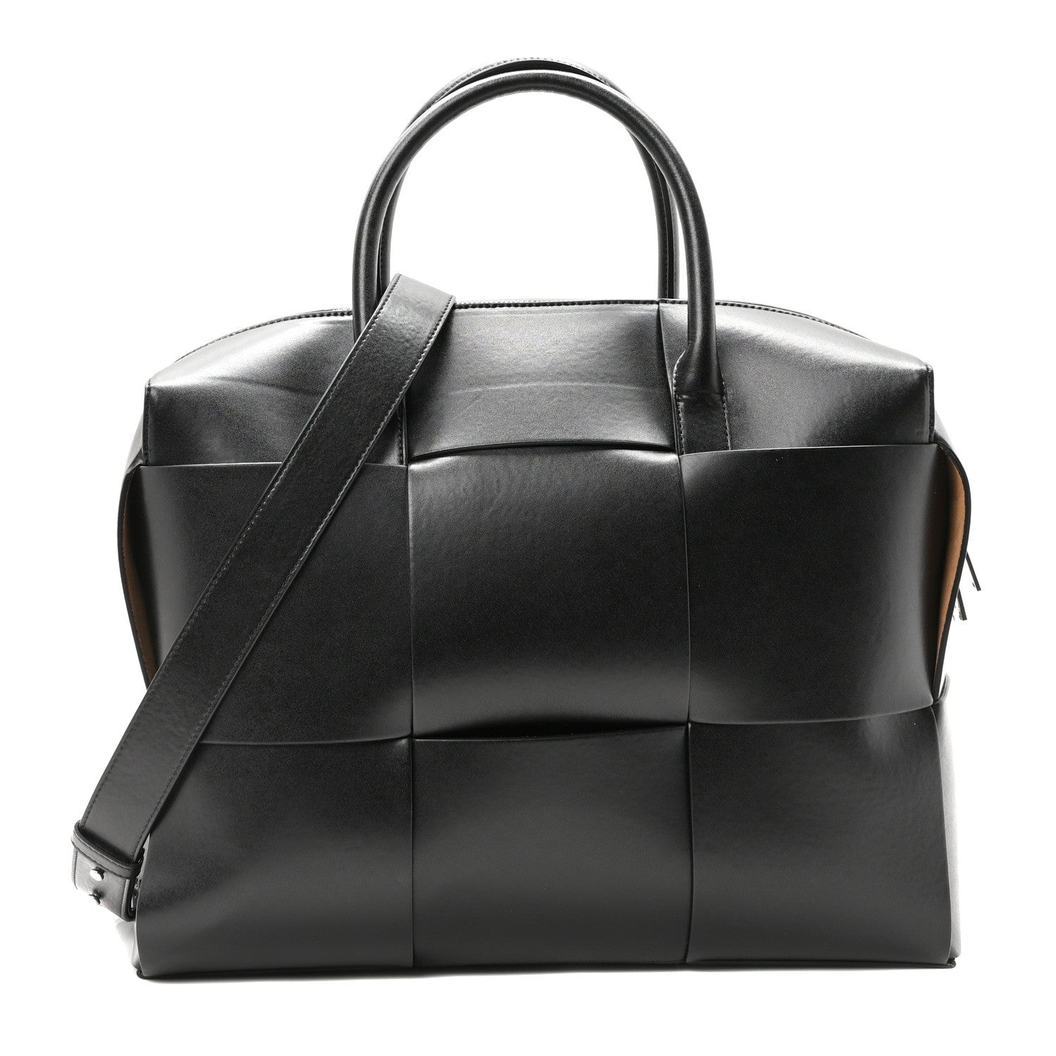 Bottega Veneta Calfskin Maxi Intrecciato Arco Briefcase Black 1 of 9
