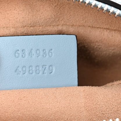 Gucci Calfskin Matelasse Mini GG Marmont Chain Shoulder Bag Porcelain Light Blue 7 of 10