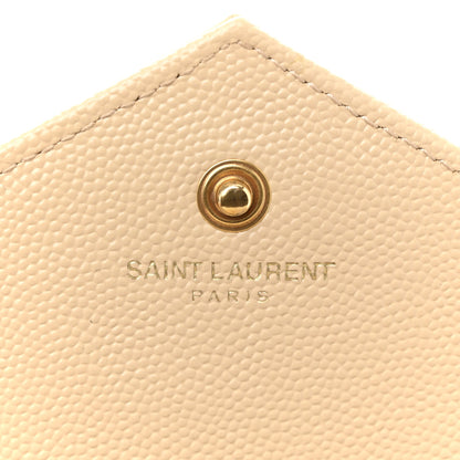 Saint Laurent Grain De Poudre Matelasse Chevron Monogram Chain Wallet Nude Powder 6 of 14