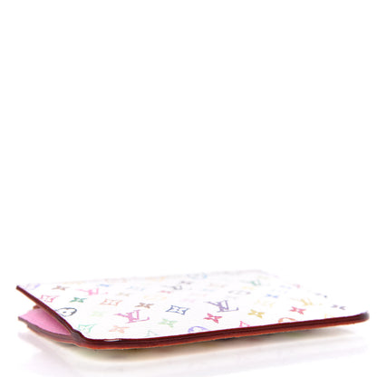 Louis Vuitton Monogram Multicolor Key Pouch White Litchi 4 of 8