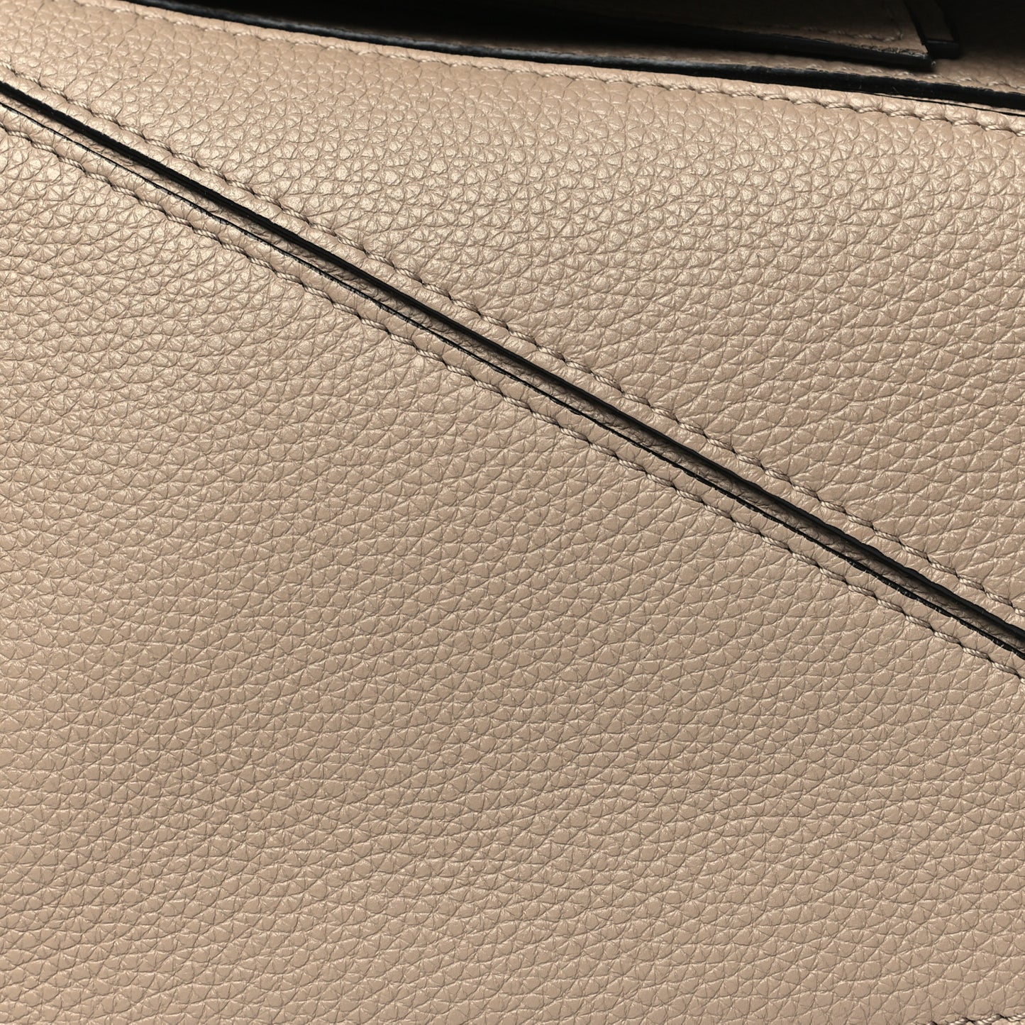 Grained Calfskin Small Puzzle Bag Sand