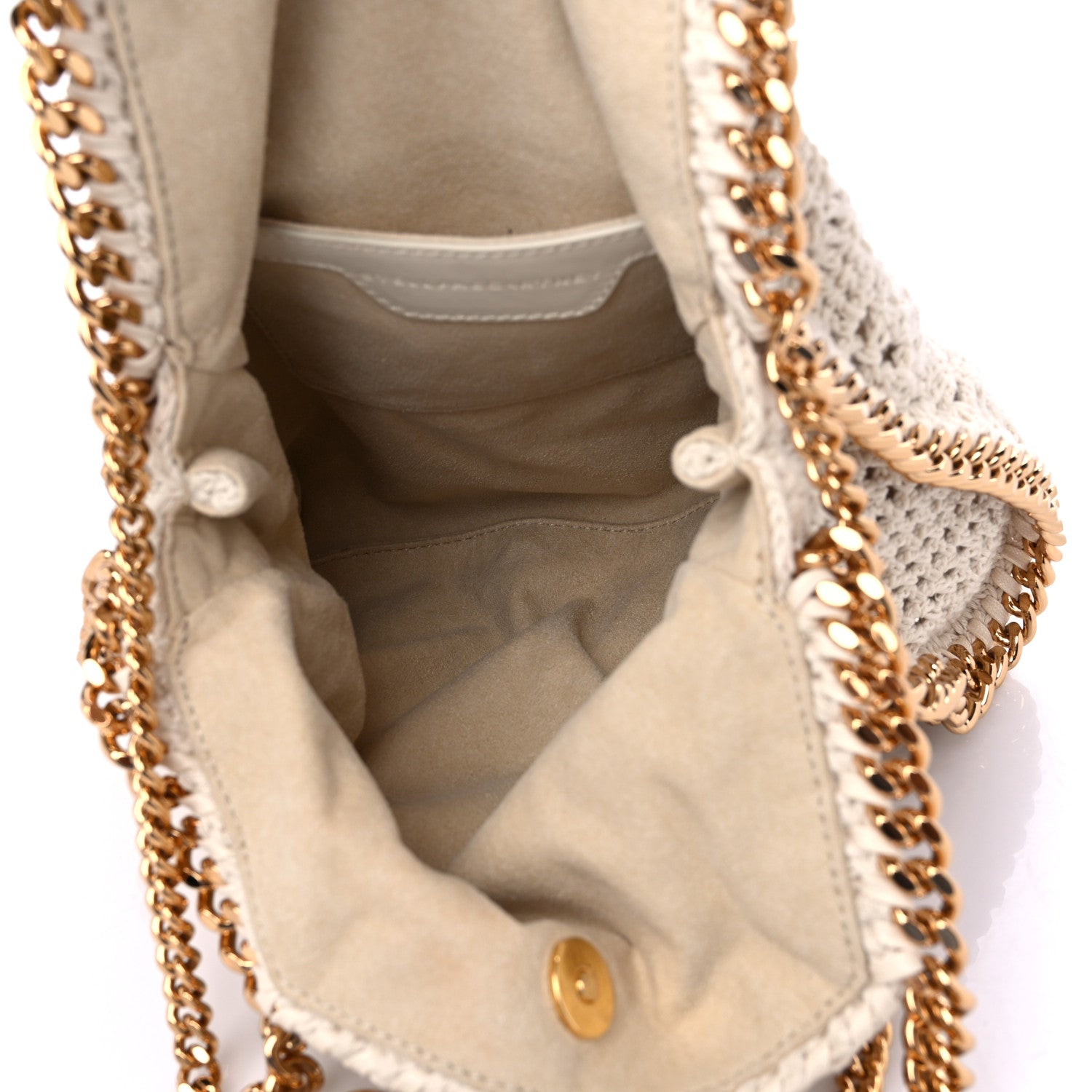 Stella McCartney Cotton Crochet Falabella Ajouree Tote Bag White 5 of 11
