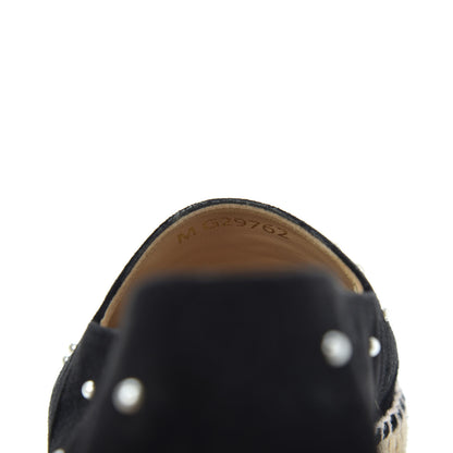 Chanel Suede Pearl CC Espadrilles 39 Black 7 of 10