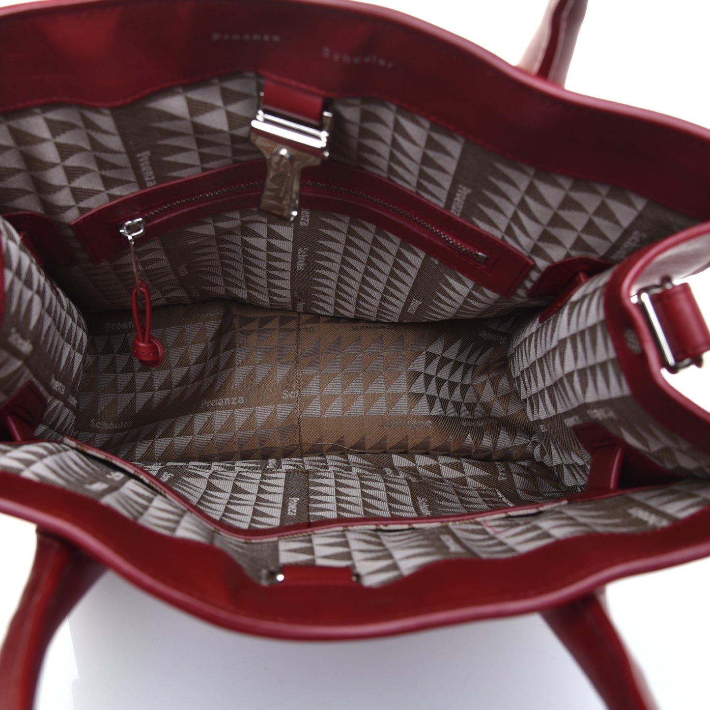 Calfskin PS11Tote Crimson