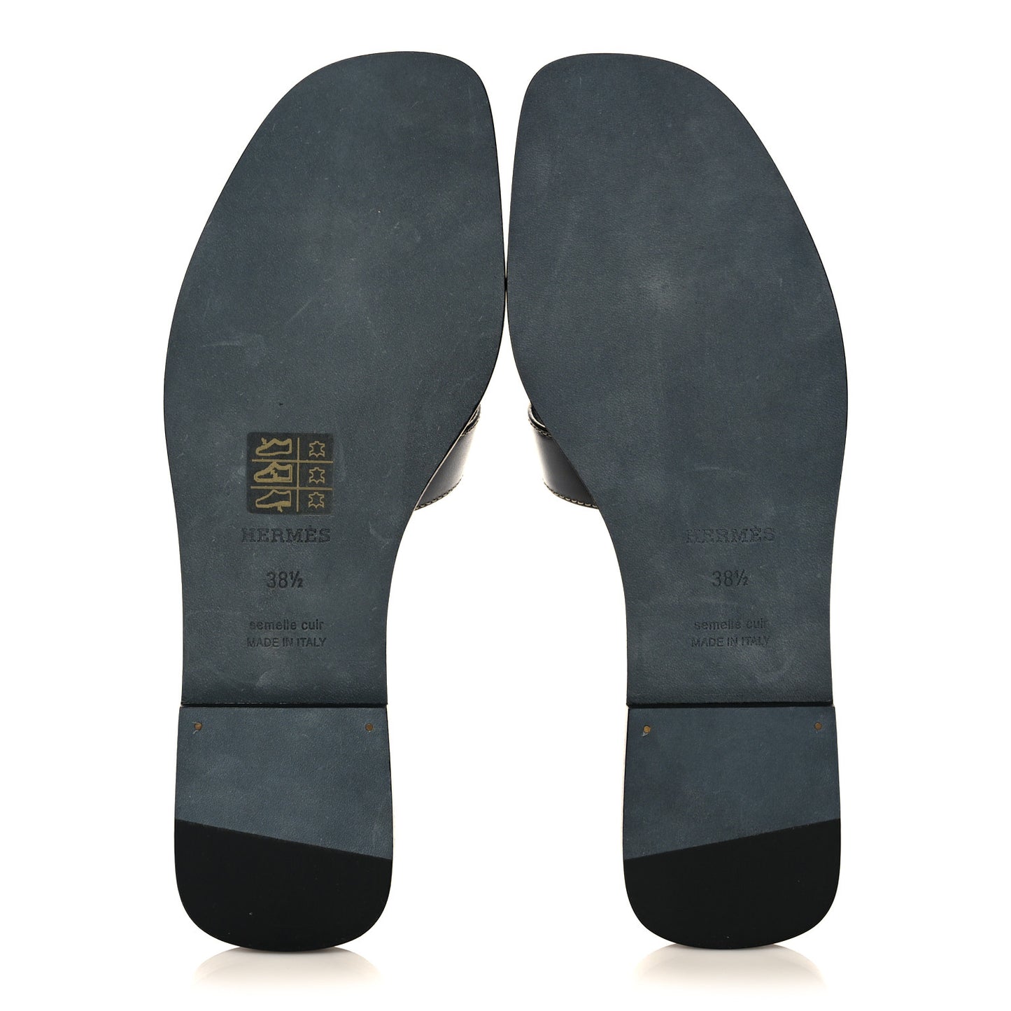 Box Calfskin Oran Sandals 38.5 Black