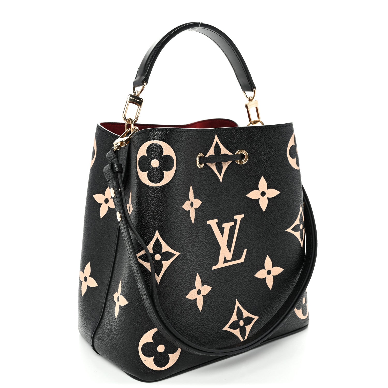 Louis Vuitton Empreinte Monogram Giant Neonoe MM Black Beige 4 of 10