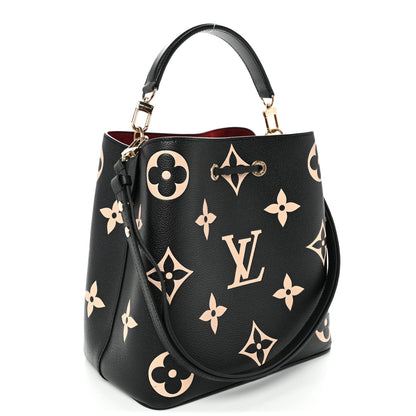 Louis Vuitton Empreinte Monogram Giant Neonoe MM Black Beige 4 of 10