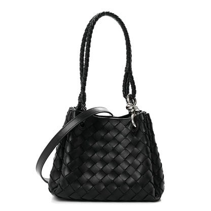 Bottega Veneta Nappa Intrecciato Small Parachute Shoulder Bag Black 1 of 10