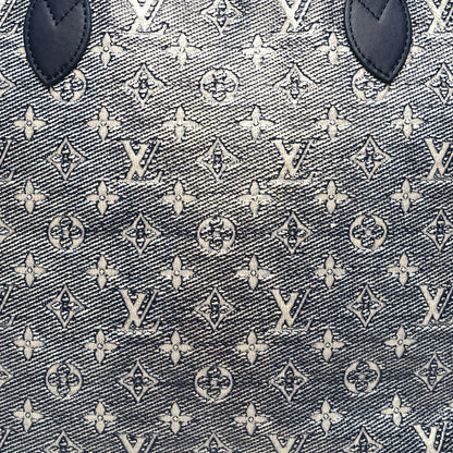 Louis Vuitton Monoglam Neverfull MM Blue 5 of 11