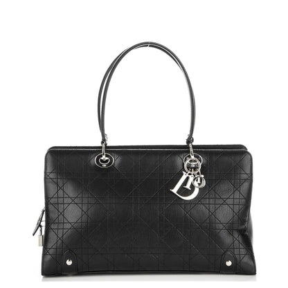 Christian Dior Calfskin Cannage Stitched Large East West Lady Dior Black 1 of 7