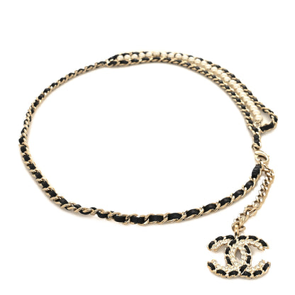 Chanel Lambskin Pearl Chain CC Fancy Belt Black Gold 2 of 4