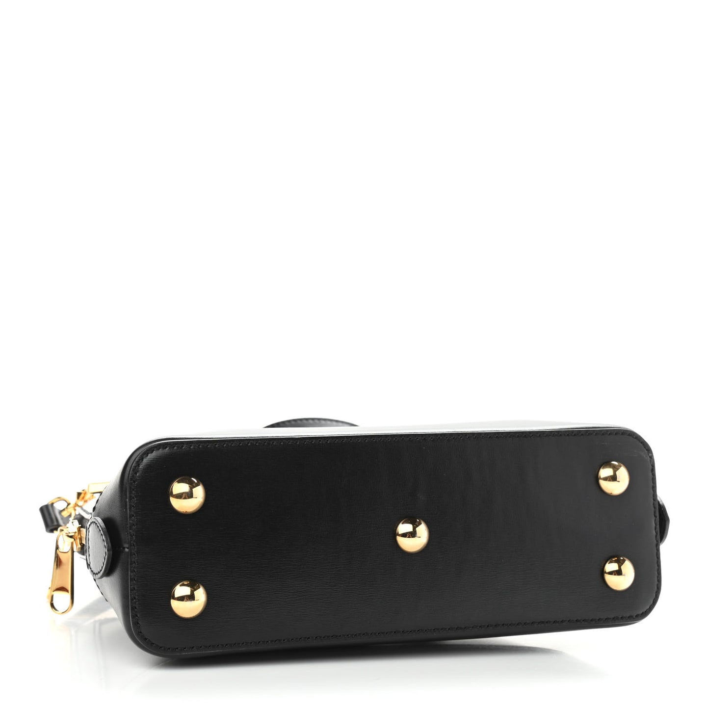 Boarded Plutone Calfskin Small Horsebit 1955 Top Handle Bag Black
