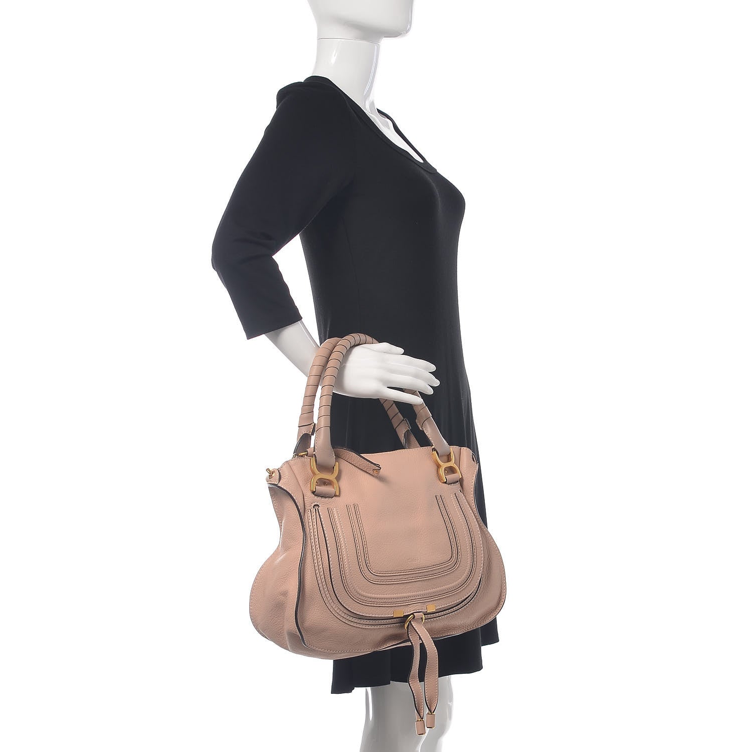 Chloe Calfskin Medium Marcie Satchel Blush Nude 2 of 10