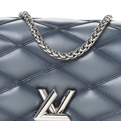 Louis Vuitton Lambskin Malletage GO-14 PM NM Denim Blue 8 of 11