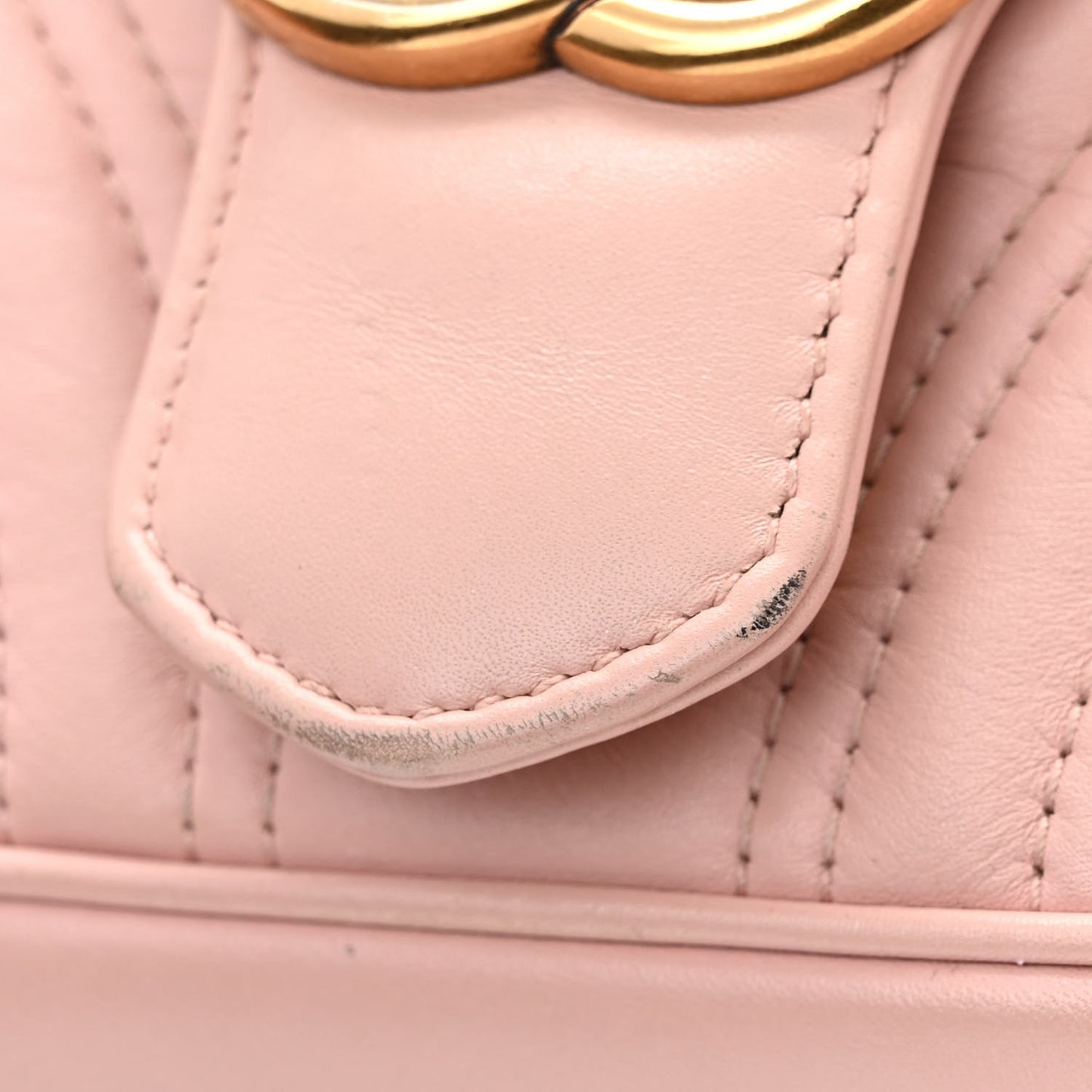 Calfskin Matelasse Mini GG Marmont Shoulder Bag Perfect Pink