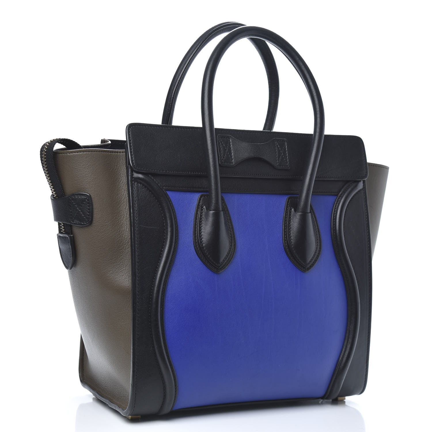 Celine Smooth Calfskin Micro Tri-Color Luggage Cobalt 3 of 12
