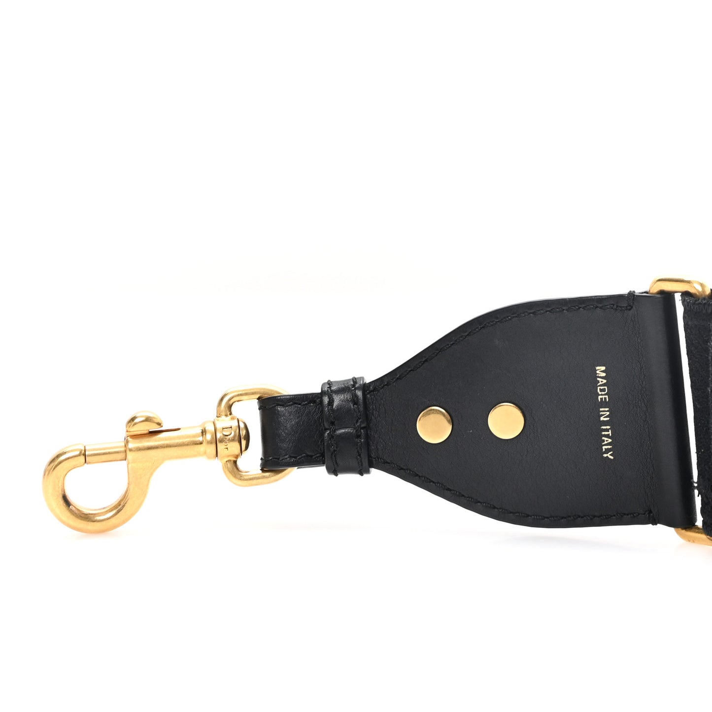 Canvas Embroidered Studded Camouflage Shoulder Strap Black